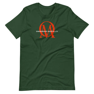 Open image in slideshow, &quot;Stacked OM&quot; Tee (FOREST GREEN/ORANGE)
