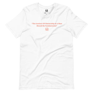 Open image in slideshow, &quot;OM Instinct Of Ownership Statement&quot; Tee (Dusty Rose Logo)
