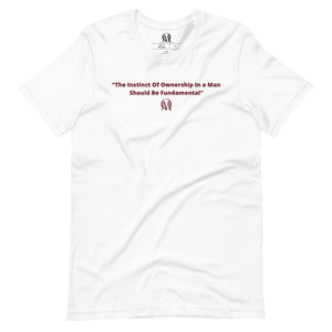 Open image in slideshow, &quot;OM Instinct Of Ownership Statement&quot; Tee (Burgundy Logo)
